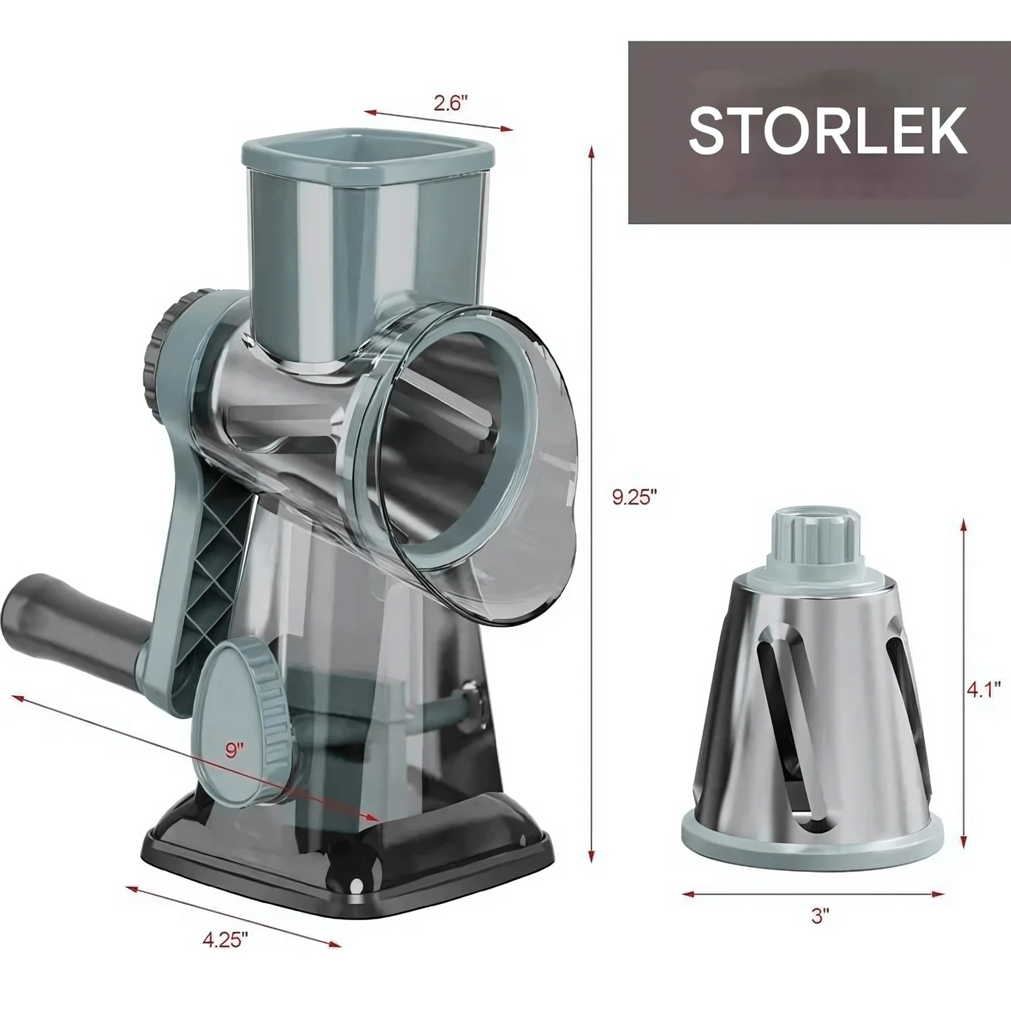 Kifaya – 3-i-1 roterende mandolin
